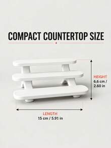 1Pc Three-Tiered Shelf, Stepped Display Rack, Desktop Display Rack For Figurines, Display Shelf, Bathroom Countertop Storage Rack, Desk Stationery Organizer, Sample Cosmetics Storage Rack, Small Household Countertop Display And Storage Rack. - Multicolor - View 10