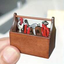 Bộ dụng cụ hộp công cụ mini 2/4/8 món bằng hợp kim kim loại, phù hợp sửa chữa mô hình mini tỉ lệ 1:12, lý tưởng làm phụ kiện nhà búp bê DIY và cảnh thu nhỏ, quà tặng hoàn hảo cho Halloween/Thanksgiving/Giáng sinh - Nhiều màu - Xem 1
