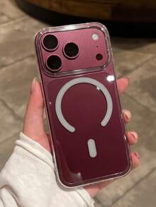 1件裝頂級透明磁吸手機殼，相容 iPhone 18 Pro Max 18 17 Pro，支援無線充電，硬 PC 背殼 - 透白色 - 查看 2