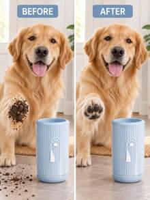 Pet Paw Cleaning Cup, Suitable For Dogs And Cats, Pet Bathing, Drying, Paw Cleaning And Daily Grooming Accessory, Suitable For Home Bathroom, Pet Salon, Travel And Outdoor Cleaning, Suitable For Indoor, Outdoor, Travel And Daily Pet Care - Multicolor - View 3