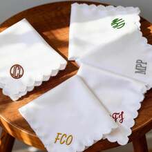 Customized Wedding Handkerchief: Lace Handkerchief With Handwritten Message, Personalized Keepsake Gift For Father, Gift From Bride To Mother, Wedding Commemorative Handkerchief, Gift For Bride Or Groom's Father - Multicolor - View 9
