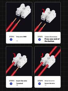 110pcs With Multiple Specifications To Choose From, Including Quick Terminal Connectors, Push Type Connectors, 2-Pin Flame-Retardant Connectors, CH-2 Quick Connect Terminals, Two Position Press Type Wire Clamp Terminals, Lighting Fixture Accessories - Multiple Styles - View 9