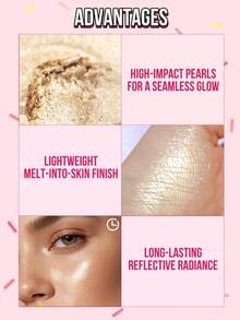 MISSLYN 2Pcs Fake It Till You Make It Powder Blush & Milk Shake Highlighter Set, Subtle Warm Peach Radiant Look, Matte Shimmer Cheek Finish, Face Blush & Highlighter Kit, Daily/Party/Summer, Soft Glam/Natural Glow/Shimmer, Halloween Makeup - #7+#2 - View 5