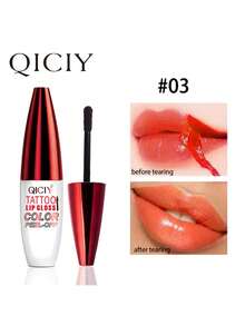 Waterproof Semi-Permanent Lip Tattoo Gel - Lip Tattoo Ink, Peel-Off Lip Stain Gel Ink, Long-Lasting Non-Smudging, Suitable For All Light Beige Skin Tones. Peelable Lip Gel, Matte Finish, Long-Lasting Waterproof, Semi-Permanent Stain, Fast-Acting, Easy To Apply And Color, Rotary Design For Easy Cleaning, Pocket-Sized For Travel - Multicolor - View 8
