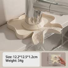 1pc-Faucet Drip Pad, Silicone Splash Guard, Kitchen Countertop Non-Slip Quick-Dry Mat, Sink Protector, Bathroom Laundry Room Universal, Cat/Bow/Shell Beige Optional, Non-Slip Quick-Dry Sink Protector, Tools & Home Improvement Kitchen & Bath, Kitchen Facilities.Kitchen Sink Accessories. - Multicolor - View 11
