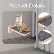 1pc Wall-Mounted Wooden Cat Climbing Tree, Cat Furniture, Suitable For Happy And Healthy Cats, Promotes Scratching Habits, Perfect Gift For Cat Owners On Valentine's Day, Thanksgiving, Birthday And Other Occasions - Multicolor - View 4