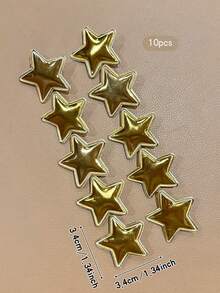 10pcs Gold Star Hair Clips Sweet Style Hair Accessories Suitable For Daily Wear - Multicolor - View 8