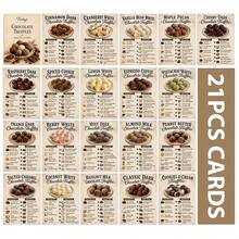 21pcs Vintage Chocolate Truffles Recipe Cards - Classic Chocolate Truffles Dessert Recipe Guide Cards With Full Ingredients & Directions, Gift For Chocolate Truffles Lovers - A - View 3