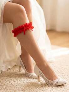 1pc Multi-Color New Style Bride Sexy Lace Leg Ring Bride Wedding High-End Bride Wedding Decoration Accessories - Multicolor - View 3