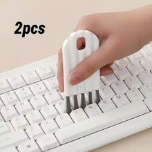 2pcs Keyboard Cleaning Brush Set, Ultra Soft Dust Removal Tool, Perfect For Removing Dust In Office And Home Environments, Ideal For Electronics And Travel - A - View 1