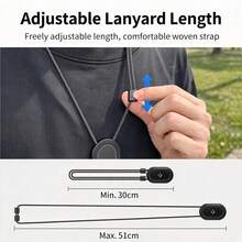 1pc Magnetic Quick Release Lanyard For Action Camera, Chest Wear Neck Strap Holder Compatible With Insta360 GO 3/3S/GO Ultra/Nano Thumb Camera - View 3