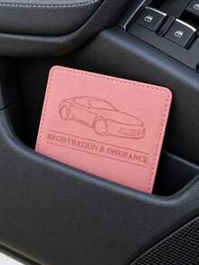 1pc Car Document Storage Bag, Colorful Vehicle Registration And License Storage Pouch, Suitable For Glove Box Organization, Practical Gift For Female And Male Drivers, Perfect For Birthday, Christmas, Daily Commute And Road Trips - A - View 6