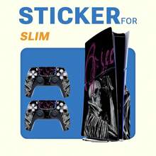 1 Set Printed Pattern Skin Stickers For Slim Game Console, Waterproof Scratch-Resistant Personalized Decorative Protective Film For Controller - View 12