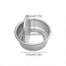 1pc/4pcs/6pcs 4-Inch Mini Round Aluminum Cake Molds, Removable Bottom, Easy Release & Scratch-Resistant Surface - Ideal For Wedding, Holiday And Home Baking, Christmas And Valentine's Day Baking Molds - Silver - View 15