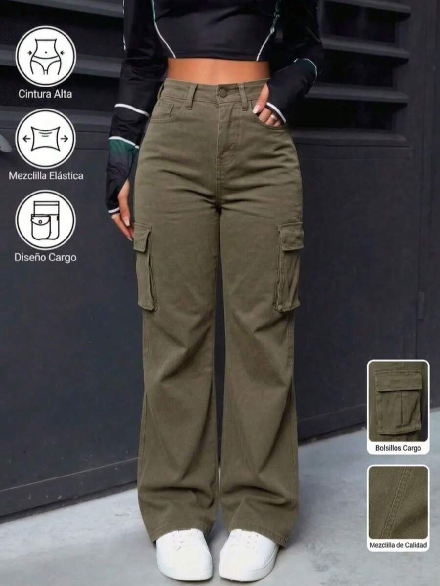 Women Jeans - Army Green - View 1