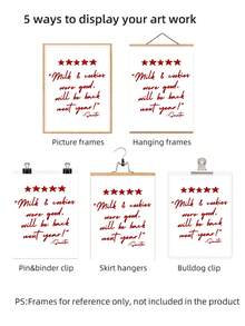 1pc Frameless Funny Christmas Kitchen Chef Wall Art Canvas Poster Print Winter Party Decor For Kitchen Living Room Bedroom Dorm Back To School Gift - Frameless - View 8