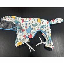 Waterproof 4-Legged Dog Raincoat, Full Coverage One-Piece Pet Rain Cape, Anti-Dirt Puppy Protective Suit, Suitable For Bichon Small Dogs Outdoor Walks In Rainy Weather - Multicolor - View 8