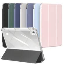 Lightweight 3-Fold Stand Tablet Protective Case With Side Pen Slot, Transparent TPU Edge Shockproof Flip Cover Case, Compatible With IPad 10.2"/7th/8th/9th/Pro 10.5/Air(3rd Gen) - View 1