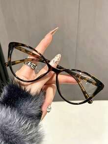 1 Pair Women's Fashion Retro Cat Eye Decorative Glasses (Without Glasses Case) - Multicolor - View 4