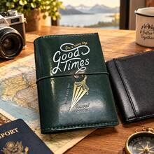 Standard / Passport Size Vintage Strap Pocket Journal, Compact Travel Notebook, Full Set With PU Leather Sleeve, Blank Refill, Kraft Storage Pouch & PVC Board, On-The-Go Notepad For Trip Planning - Rectangle - View 8