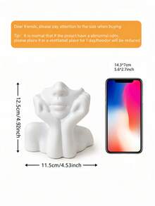 Exquisitely Designed Vase With Unique Female Hands Holding Face Shape, Minimalist Yet Fashionable, Charming And Distinctive, Suitable For Fresh Or Artificial Flowers, Also Used For Cosmetic Storage, Ideal Decor For Living Room And Bedroom All Year Round, Essential For Daily Home Decoration - Multicolor - View 3