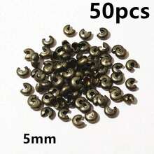 50pcs 3mm 4mm 5mm Round Covers Crimp End Beads Stopper Spacer Beads For DIY Jewelry Making Findings Supplies - Crimp Beads - View 29