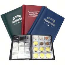 1pc 120-Pocket Coin Collection Album, PU Leather Cover With PVC Transparent Inner Pages, Dust-Proof, Moisture-Proof, Anti-Oxidation, Effectively Protects Ancient Coins And Commemorative Coins, Portable Transparent Inner Page Coin Storage Book, Lightweight And Easy To Organize, Suitable For Coin Collectors To Store And Preserve, Can Be Used As Daily Gift, Commemorative Gift, Christmas Gift, Birthday Gift, Memorial Gift, Collection Gift, Holiday Gift - Multicolor - View 5