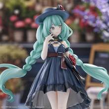 Hasbro 1pc Future Hatsune Miku Black Dress Figure, Beautiful Girl Model, Desktop PC Case Game Ornament - A - View 4