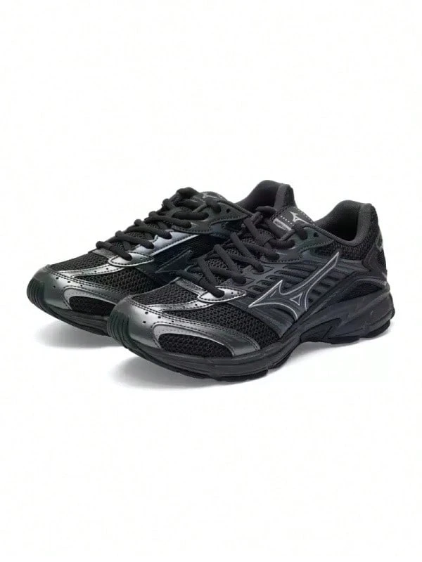 Mizuno New Unisex HAO MIX TL Retro Chunky Sneakers Casual Comfortable Sports Running Shoes - Black/Grey Blue - View 1