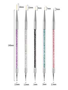 Nail Art Painting Brush Kit, 14 Pieces Multi Function Nail Drawing Tools, Nail Detail Line Brushes For Nail Art Creation - Multicolor - View 7