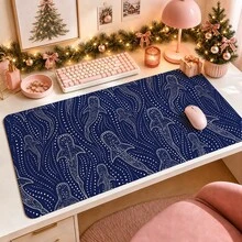 1pc Whale Shark Line Art Desk Mat, Minimalist Ocean Marine Creature Print Large Table Mat, Non Slip Desktop Protector For Home Office Decor - View 4