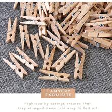 These Strong, Natural Birch Wood Clothespins Are Suitable For A Variety Of Uses, Including Drying Clothes, Sealing Snack Bags, Hanging Photos, Crafting, Holiday Decorations, And Photo Displays. - Multicolor - View 5