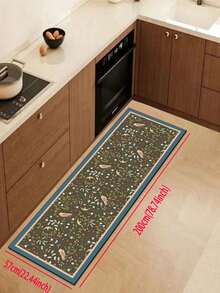 SANJIANGDI 1pc Retro Plant And Flying Bird Patterns Kitchen Mat, 3.5 Mm Soft Rubber That Absorbs Water And Is Easy To Clean. Suitable For Corridors, Bathrooms, Living Rooms, Outdoor Door Mats, And Toilets. Useable Throughout The Year And For Various Holidays. - Multicolor - View 16