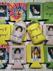 1pc Customized Printed Photo Birthday Cup Accessory, Customized Pattern Cup Sleeve, Portable Customized Name Water Bottle Sleeve, Customized Name Water Bottle Sleeve With Handle, Hiking Coffee Cup Sleeve, Customized Name Beverage Bag, Customized Name Cup Accessory | Vintage Personalized Party/Wedding/Birthday Gift - Multicolor - View 5
