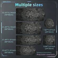 Viking Rune Mouse Pad Norse Desk Mat Extended XL MousePad Office Desk Accessories, Non-Slip Stitched Edge Computer Mat For Desk 35.4x15.7 Inches Rubber Base Laptop Keyboard Pad For Home Office & Gamers Durable And Spill-Resistant - View 10