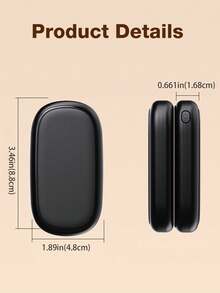 2pcs Rechargeable Hand Warmers, Reusable Magnetic Hand Heater With Digital Display, 3s Fast Heating, Portable Pocket Hand Warmer, Essential Winter Accessory For Outdoor Camping And Hunting, Halloween And Christmas Gift - 2 packs - View 2