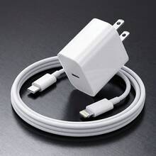 20W Apple Fast Charging Set [USB-C Fast Charging Adapter + 3.3FT/100CM Long USB-C To Apple Lightning Charging Cable Efficient Data Transfer Cable], Compatible With IPhone 14 13 12 Series Portable Charger Set - US A Type Plug(110-127V) - View 1