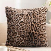 1pc Vintage Leopard Print Plush Pillow Cover, Suitable For Bedroom, Living Room, Sofa, Holiday Decor (Pillow Insert Not Included) - Multicolor - View 10