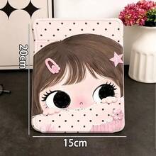 Cute Big Eye Girl Design Foldable Makeup Mirror, Portable Desktop Vanity Mirror For Students Dorm, Girls Touch-Up Mirror - Multicolor - View 7