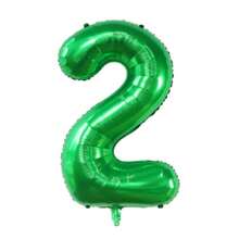 1pc Extra Large 40" Green Number Foil Balloon For Birthday & Anniversary Party Decorations - Green - View 10