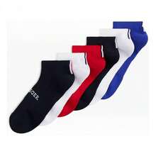 Set De 6 Pares De Calcetines Tommy Hilfiger Hombre Tobilleros Tin Azul Marino Blanco Rojo Algodón Elásticos Transpirables Deportivos Casuales - Multicolor - Ver 2