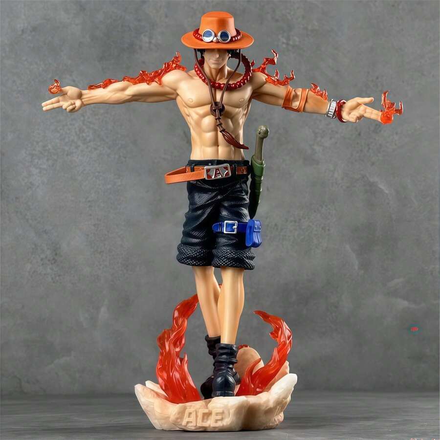 bandai 1pc Figure Ace Cross Back View Whitebeard Ace Peripheral 2D Anime Figure Model