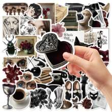 50Pcs Gothic Retro PVC Stickers, Moody Character Antique Item Pattern Stickers For Craft Notebook Box Decor - Multicolor - View 5