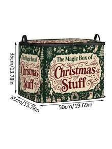Christmas All-Over Print Storage Set 3 Pieces Storage Box Basket, Foldable, Lightweight, Multi-Functional And Durable; Suitable For Home Bedroom, Living Room Decoration And Holiday Party; Ideal Gift For Women, Students And Christmas Enthusiasts, Perfect Holiday Gift And Home Storage Solution. - Multicolor - View 12