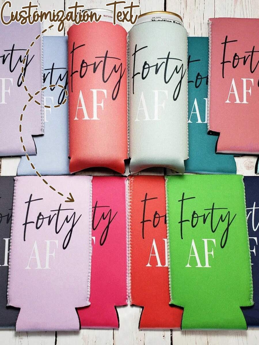 1pc Customized Printed Birthday Cup Sleeve, Portable Customized Name Water Bottle Bag, Customized Name Leather Water Bottle Holder With Handle, Hiking Coffee Cup Holder, Customized Name Beverage Bag, Customized Name Cup Accessories (Cup Not Included), Birthday Gift For Friends - Cup Sleeve - View 1