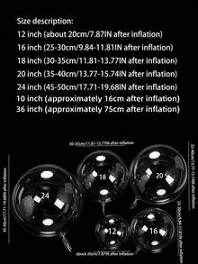 3/10/50pcs 10-36 Inch Clear Bobo Balloons, Helium Transparent Inflatable Balloons For Wedding, Birthday, Party Decoration - Transparent - View 16