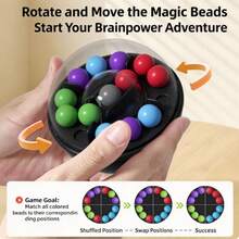 1PC-Kids Rotating Magic Ball Puzzle - Color Matching Brain Teaser Game, 3D Logic & Spatial Reasoning Toy For Boys Girls, Educational STEM Gift, Hand-Eye Coordination Trainer - Multicolor - View 5