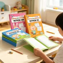 1PC Kids Addition And Subtraction Workbook, Math Practice Book Within 10 & 20, Early Learning Activity Book, Homeschool Math Exercise Book, Preschool Kindergarten Learning Workbook, Educational Homework Book - Multicolor - View 3