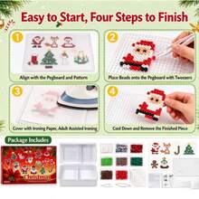 Christmas Perler Beads Gift Box 5.0mm Large Beads Easy Assembly Full Set Material Kit - Multicolor - View 4