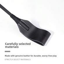 1pc PU Leather Riding Crop, Soft Riding Crop, Stage Prop With Non-Slip Braided Handle And Wrist Strap, Equestrian Training Aid For Horse Riding - Multicolor - View 3